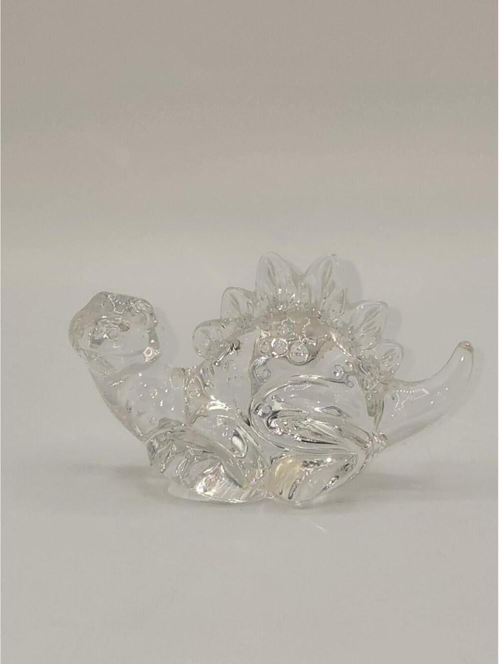Princess House Crystal Stegosaurus Figurine Lead Crystal Dinosaur Glass Germany